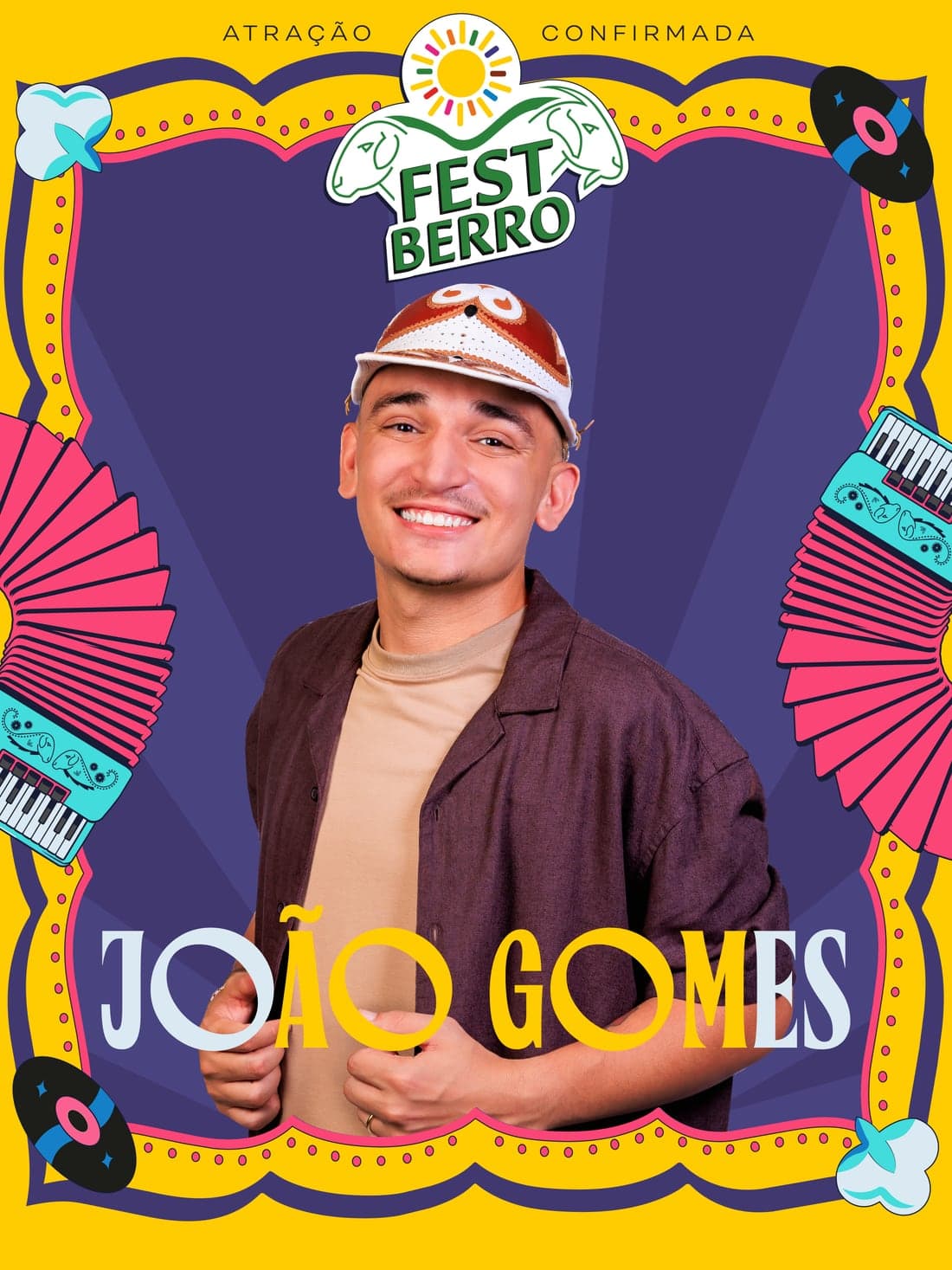 Pôster oficial de João Gomes no FestBerro 2026
