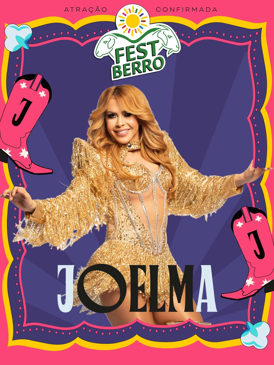 Pôster oficial de Joelma no FestBerro 2026