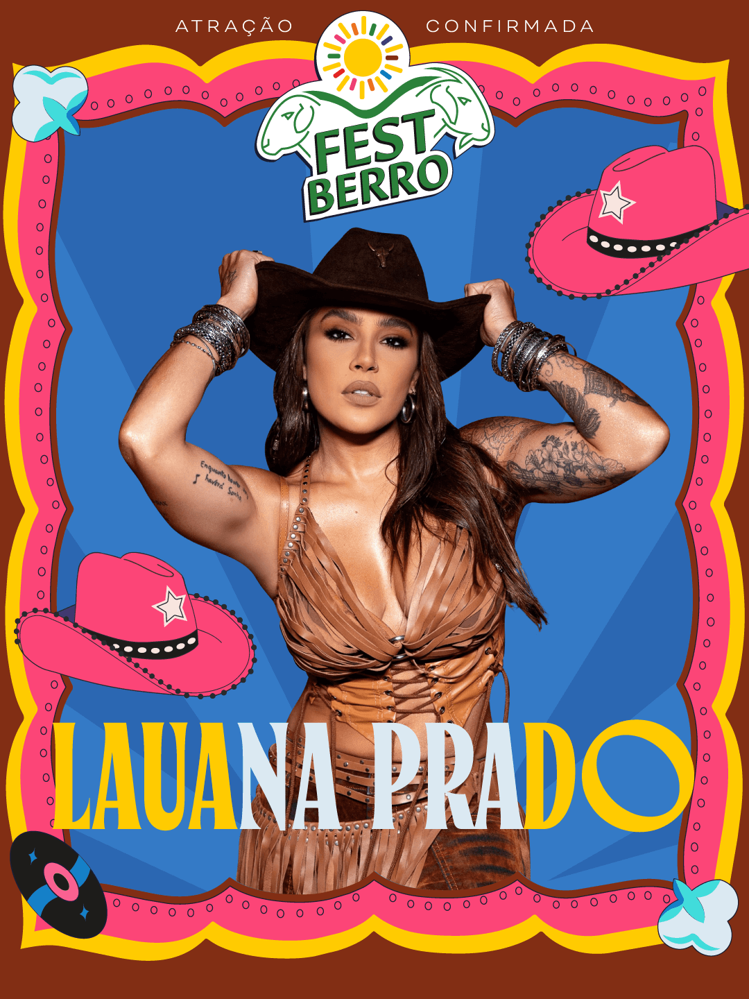 Pôster oficial de Lauana Prado no FestBerro 2026