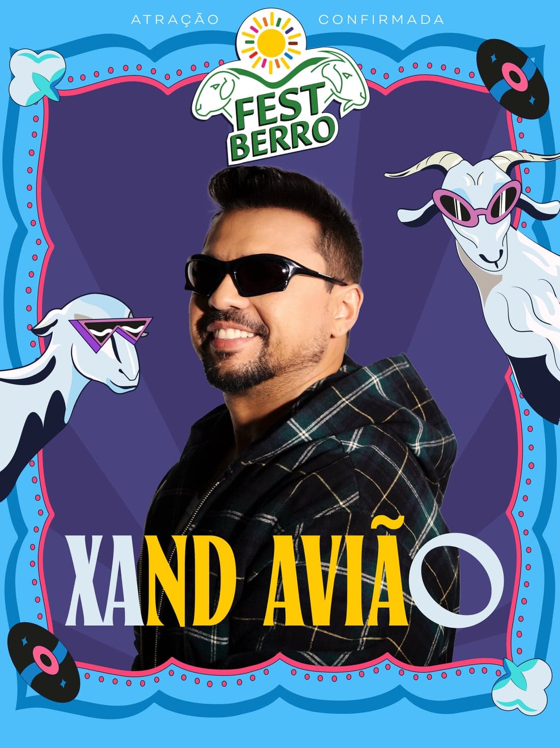 Pôster oficial de Xand Avião no FestBerro 2026