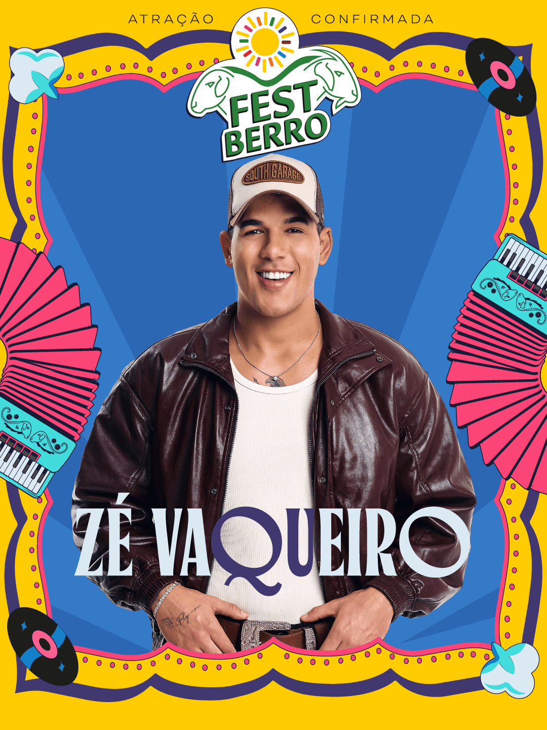 Pôster oficial de Zé Vaqueiro no FestBerro 2026
